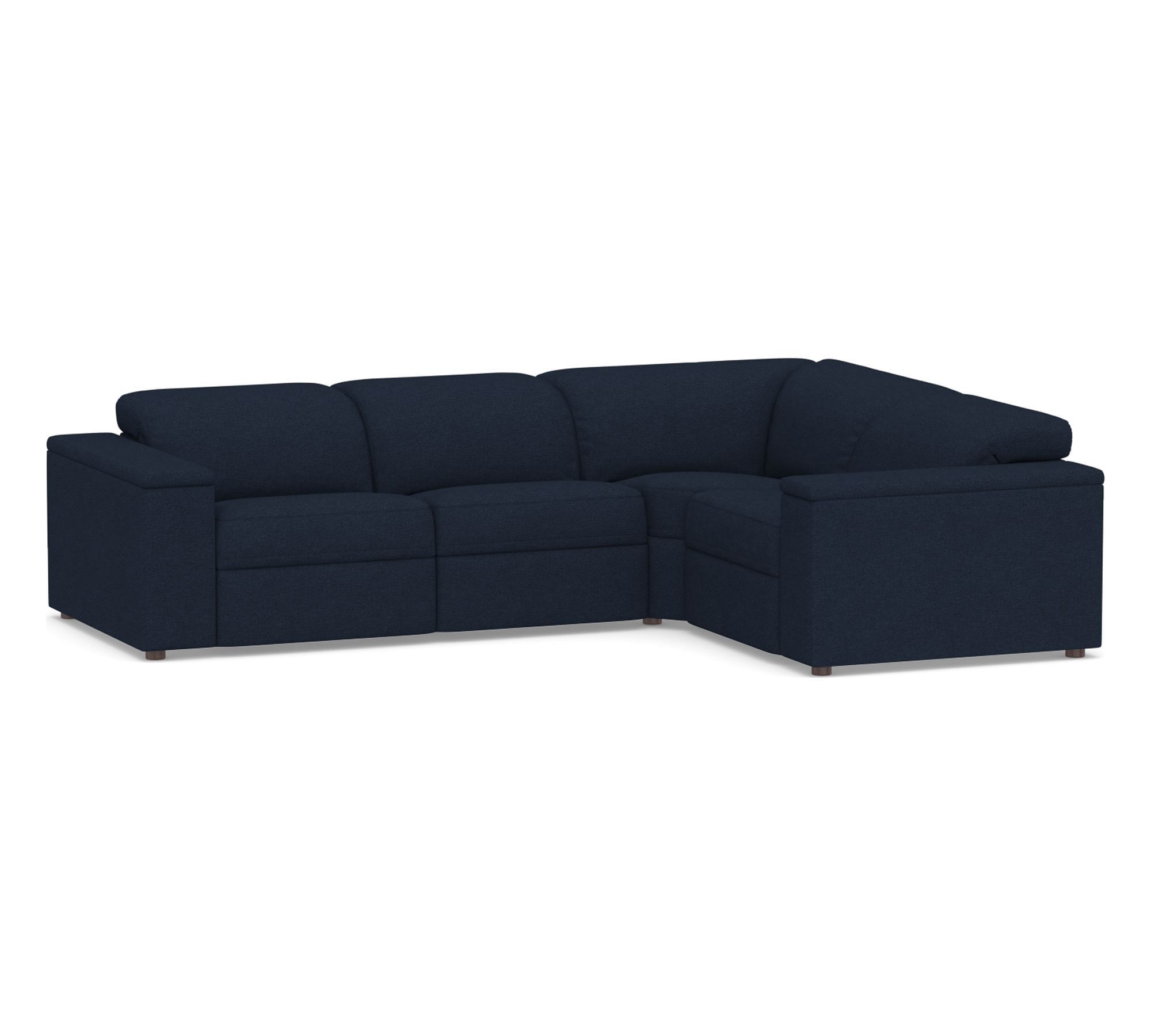 Ultra Lounge Square Arm 4-Piece Reclining Sectional (117")