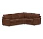 Pearce Square Arm Leather 3-Piece Wedge Sectional (120&quot;)