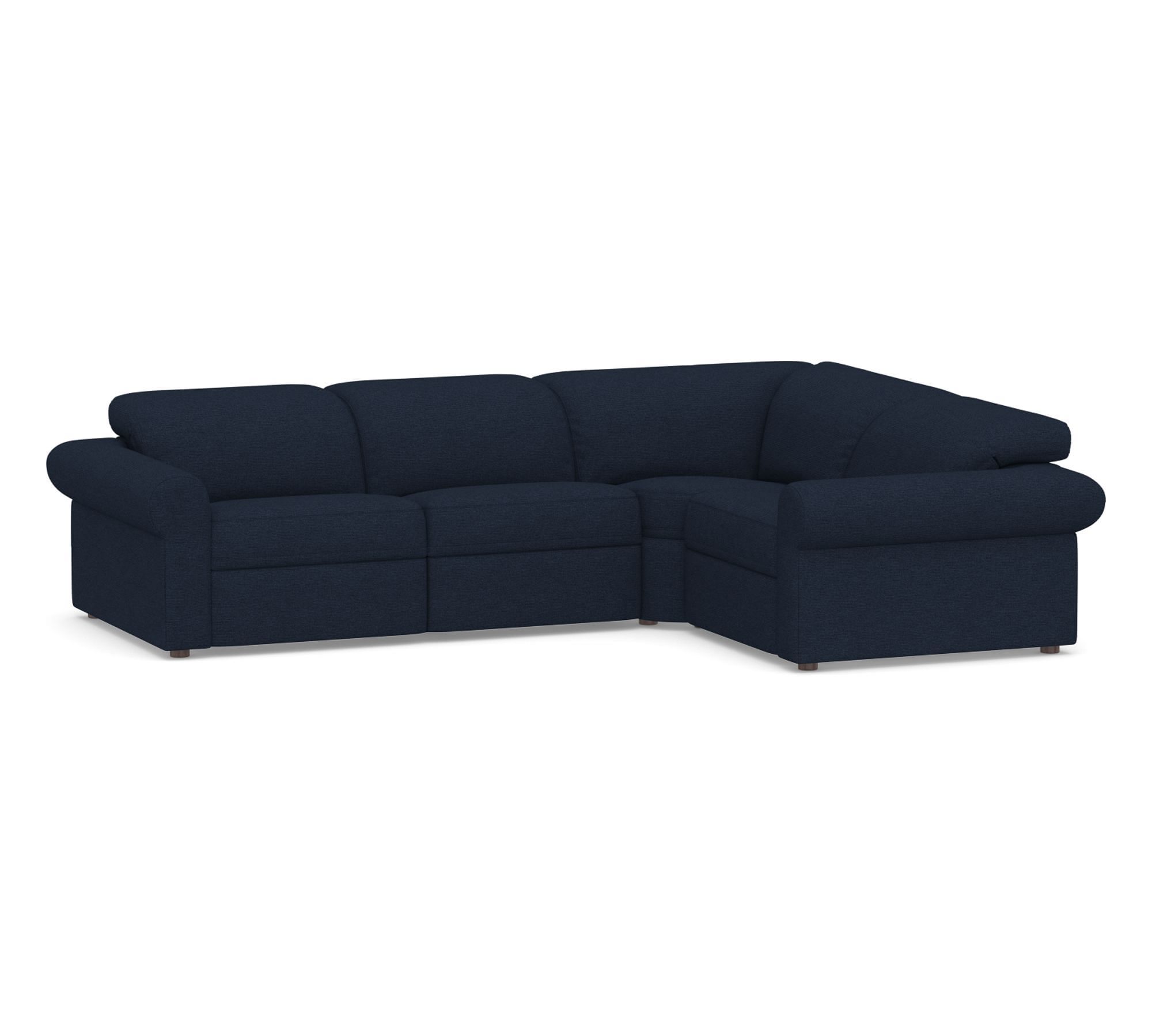 Ultra Lounge Roll Arm 4-Piece Reclining Sectional (116")