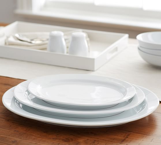 Pottery barn white clearance plates