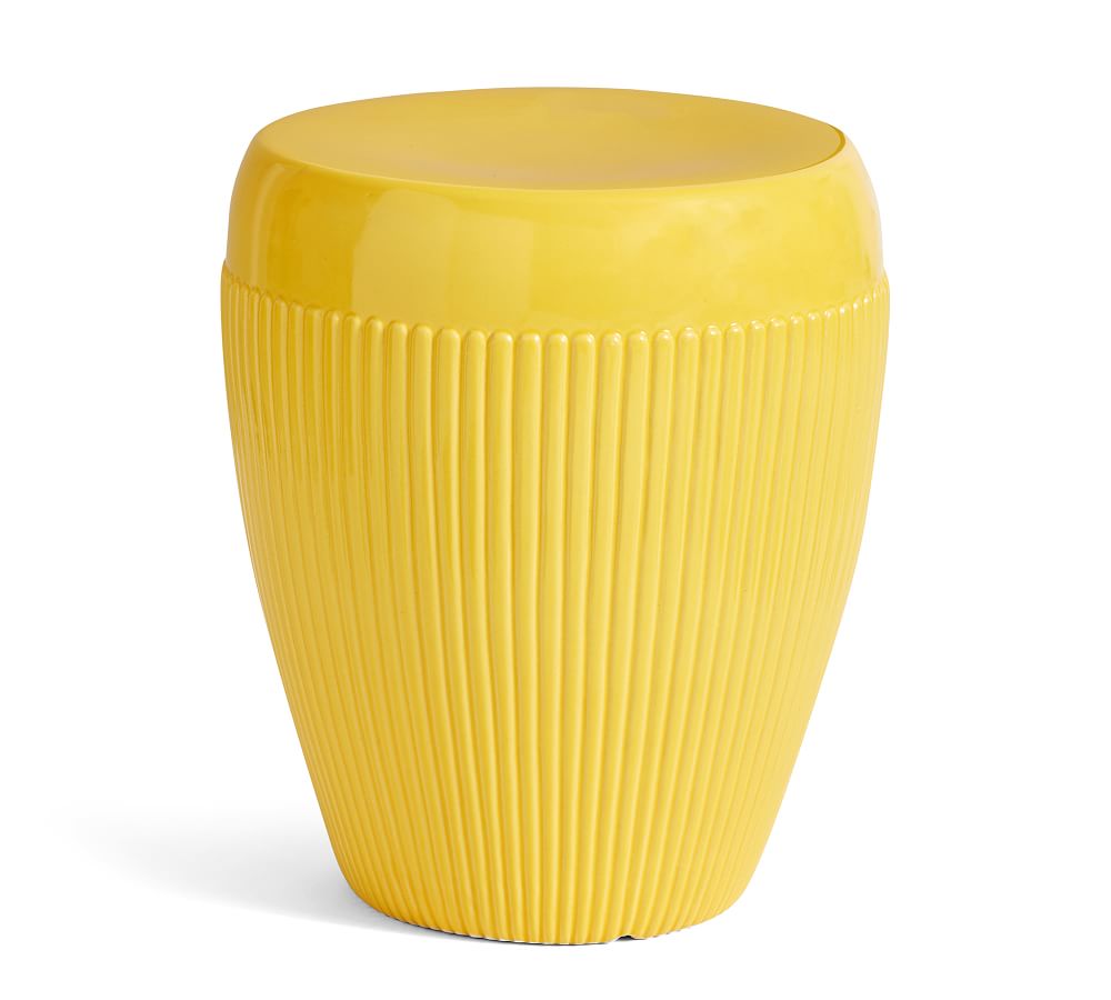 Ceramic Side Table, Yellow