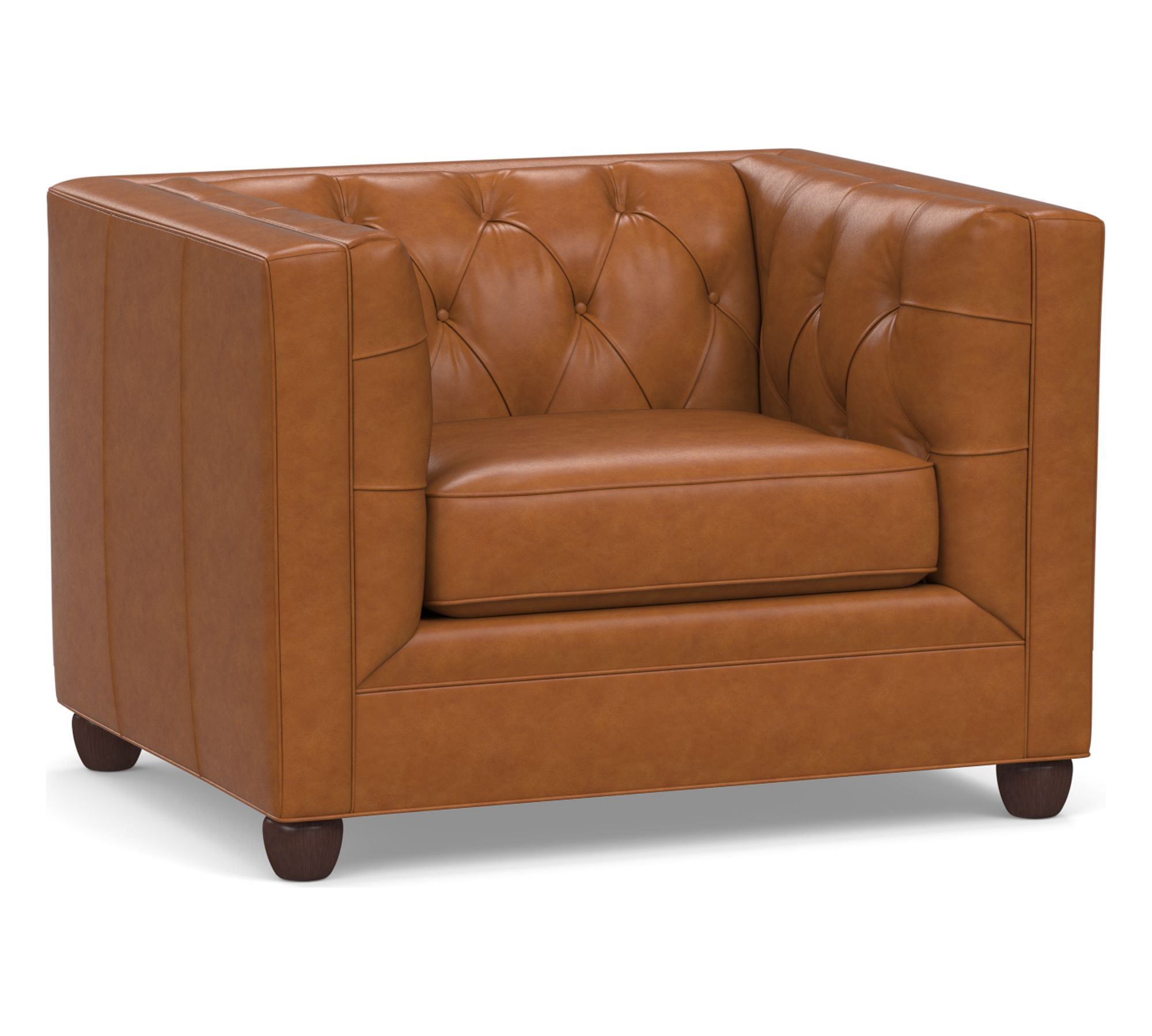 Chesterfield Square Arm Leather Chair
