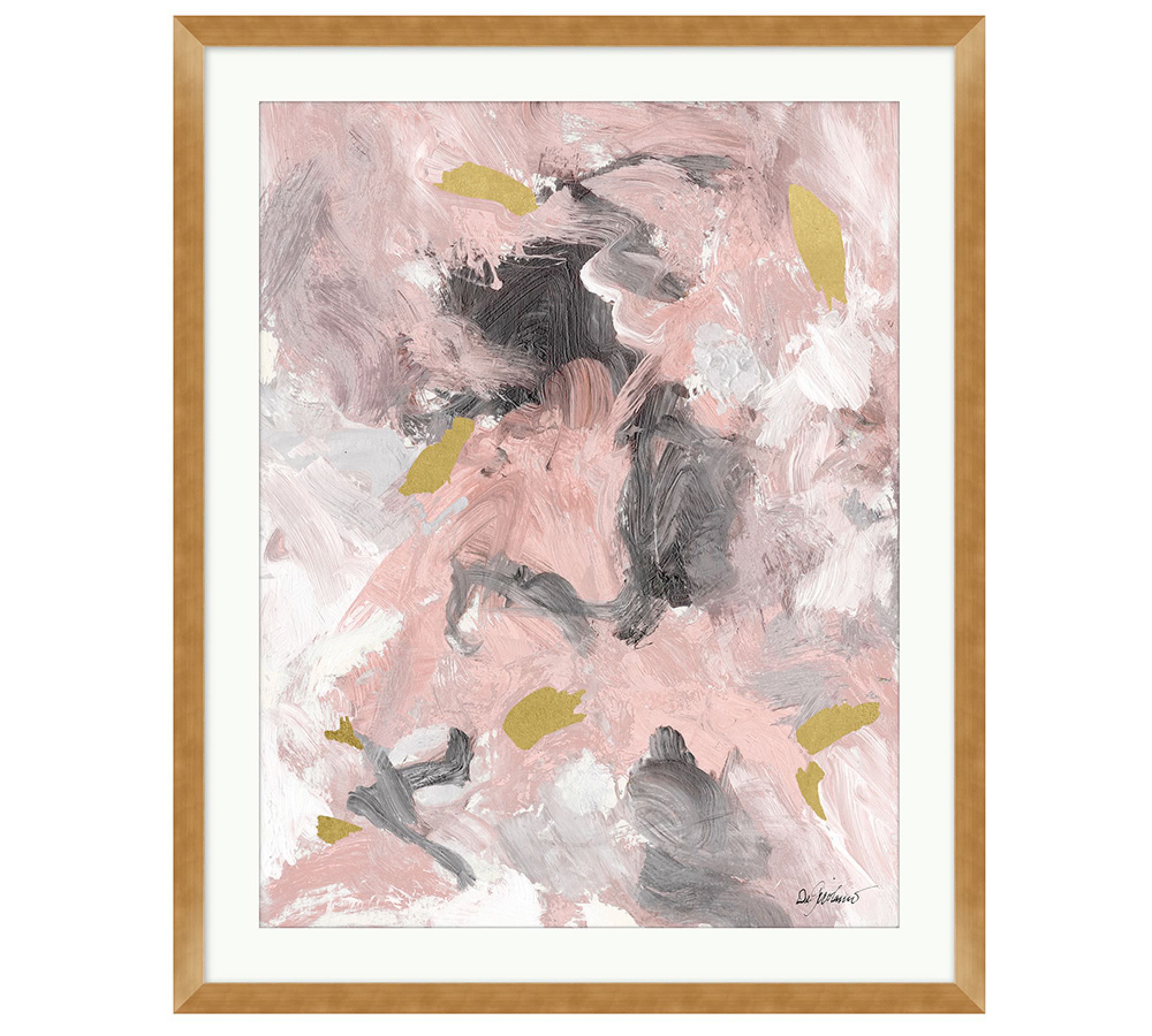 Pink Grey Gold Canvas Print