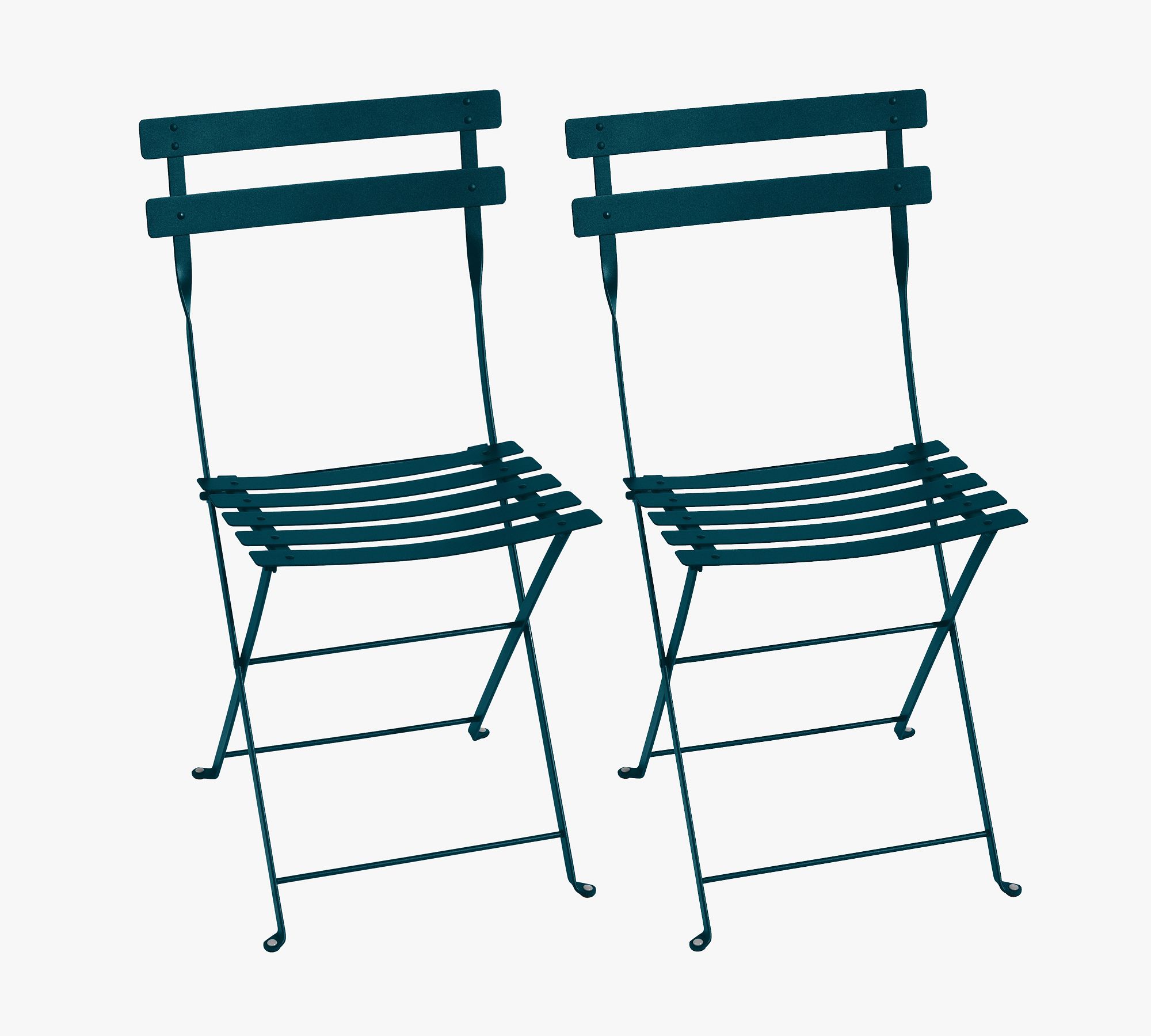 Fermob Metal Outdoor Bistro Chairs, Set of 2