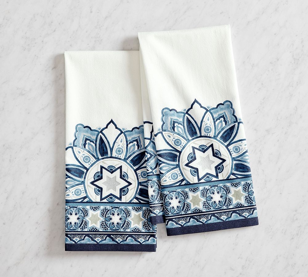 Hanukkah Medallion Tea Towels - Set of 2