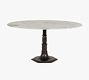 Christie Round Marble Pedestal Dining Table