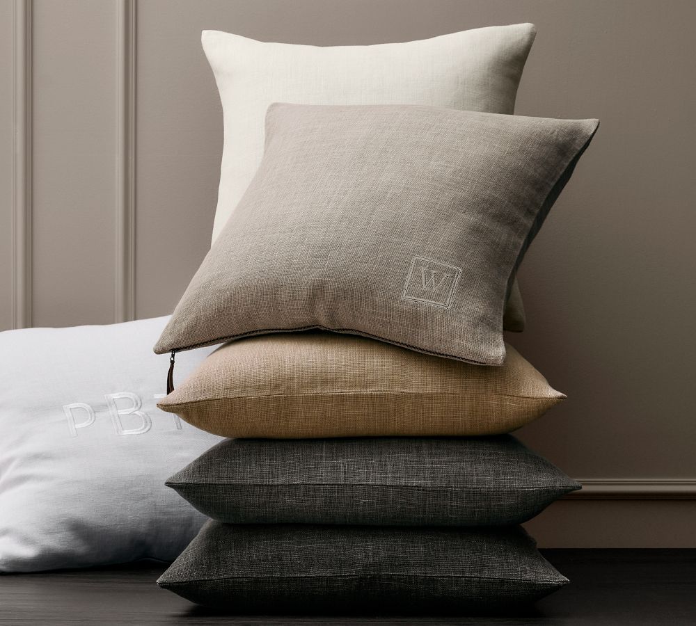 Pottery barn linen store pillows