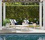 Indio Eucalyptus &amp; Mesh Stackable Outdoor Chaise Lounge, Set of 2
