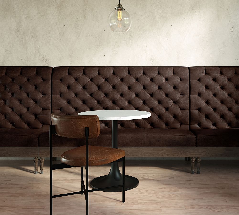 Hayworth High Back Leather Banquette
