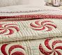 Peppermint Swirls Handcrafted Reversible Quilt &amp; Shams