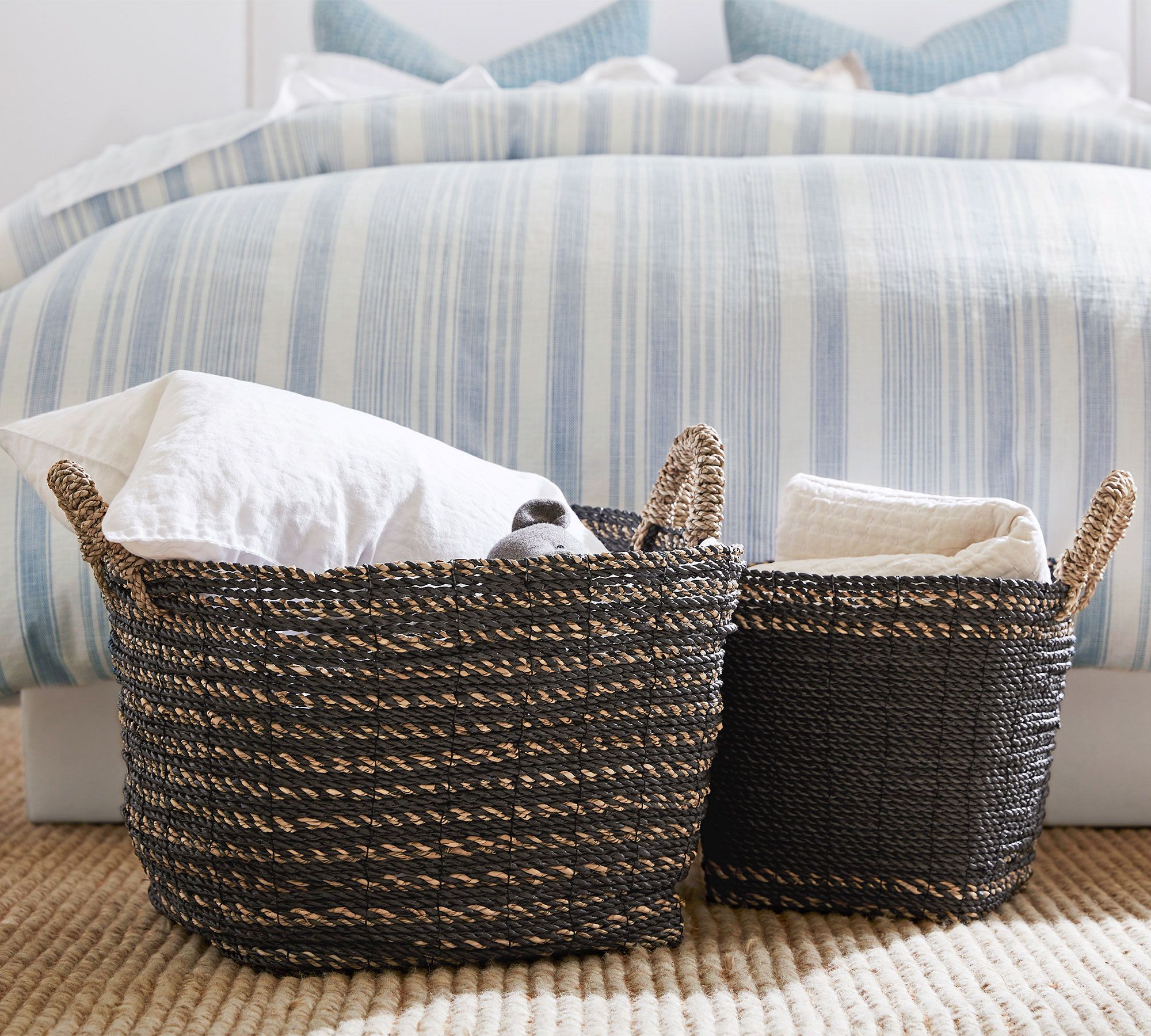 Asher Handwoven Seagrass Tote Basket