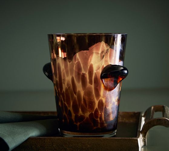 Tortoise Glass Ice Bucket Pottery Barn