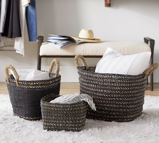 Asher Handwoven Seagrass Utility Basket Pottery Barn