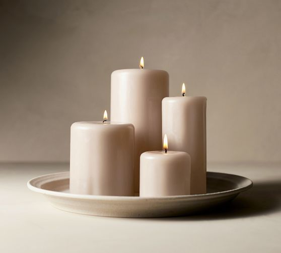 Modern Curved Pillar Candle Pottery Barn