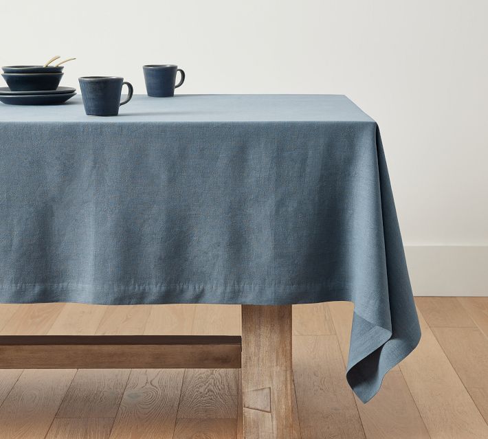 Mason Oversized Linen Tablecloth Pottery Barn