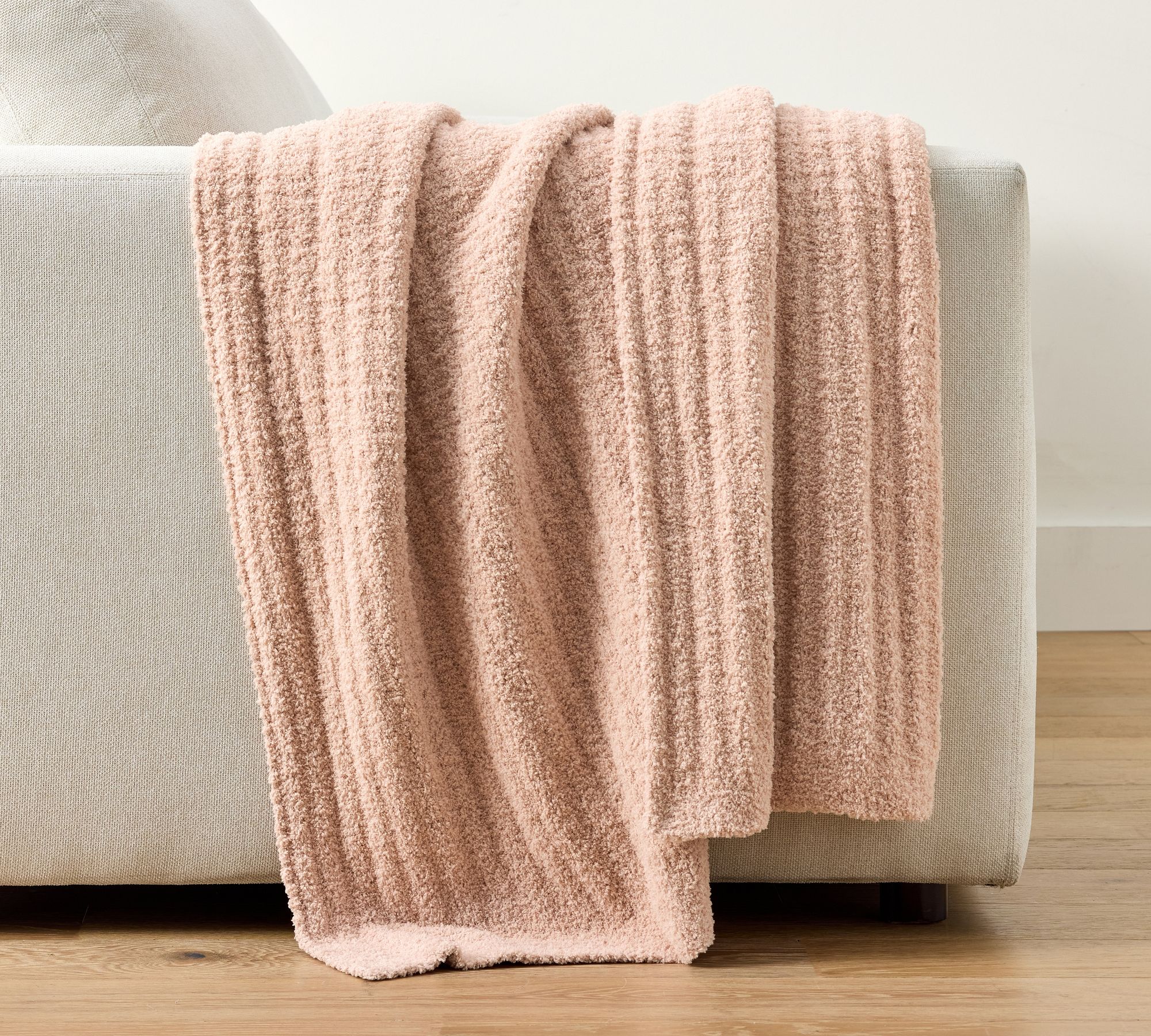 Cozy Ribbed Throw Blanket