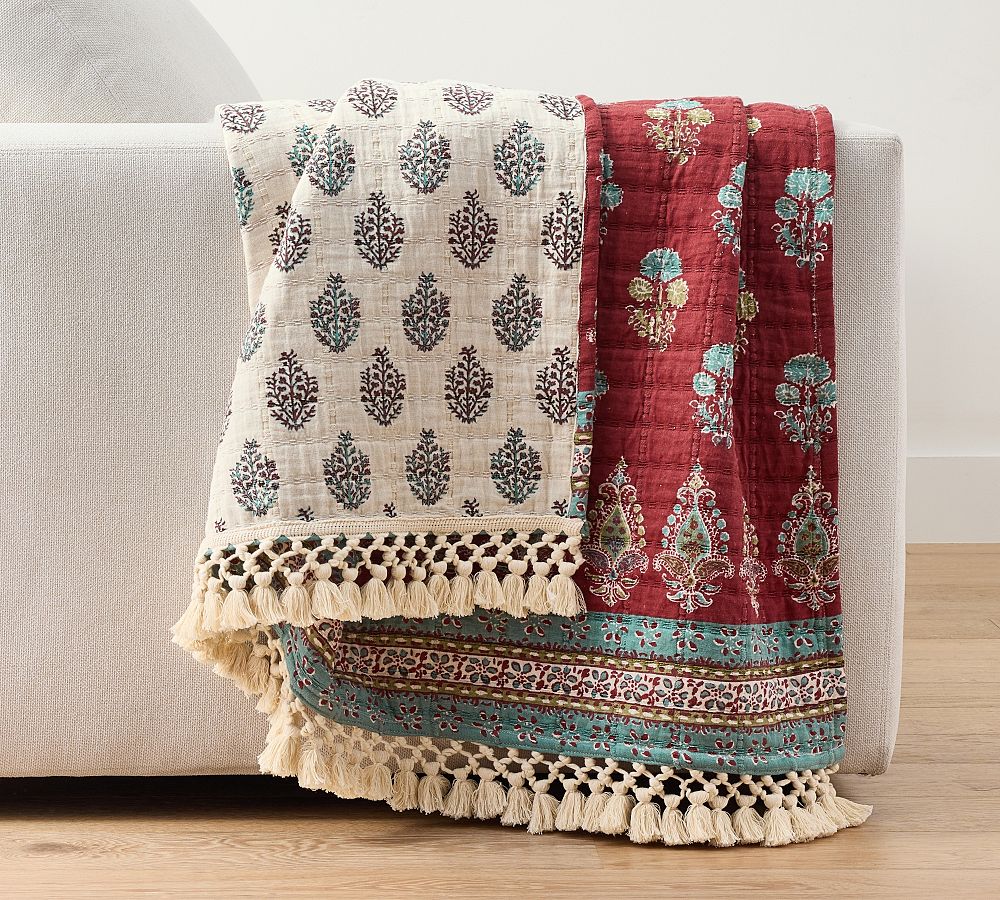 Jacquard Cotton Throw Blanket