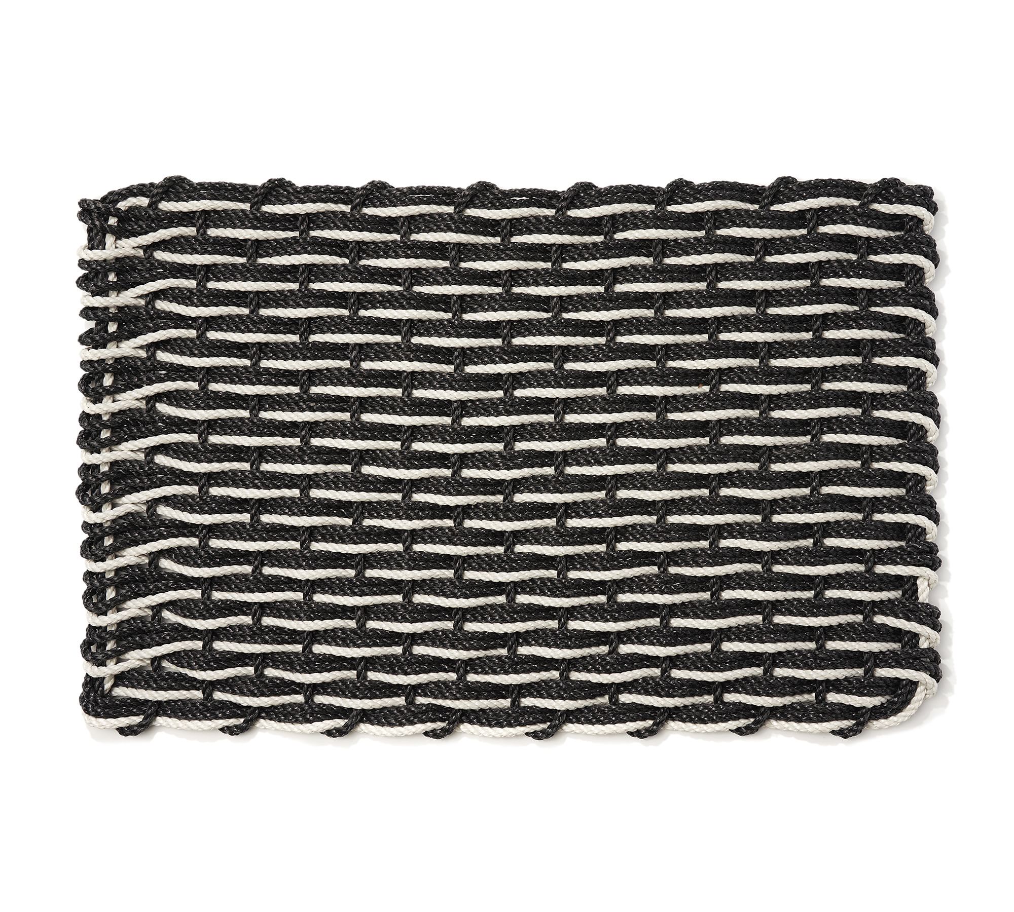 The Rope Co. Coastal Oyster Two-Tone Handwoven Doormat