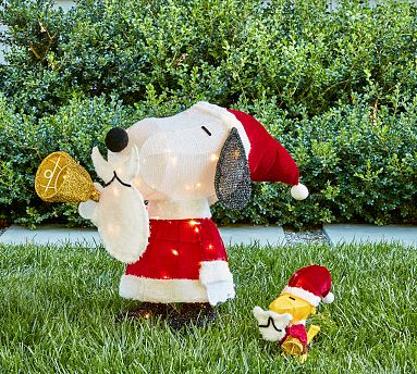 Peanuts™ Lit Snoopy™ & Woodstock™ Bell Ringers | Pottery Barn