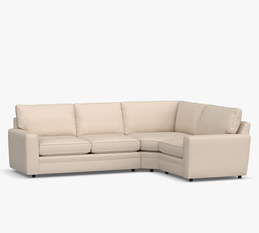 Pearce Square Arm Upholstered 3-Piece Sleeper Sectional with Wedge
