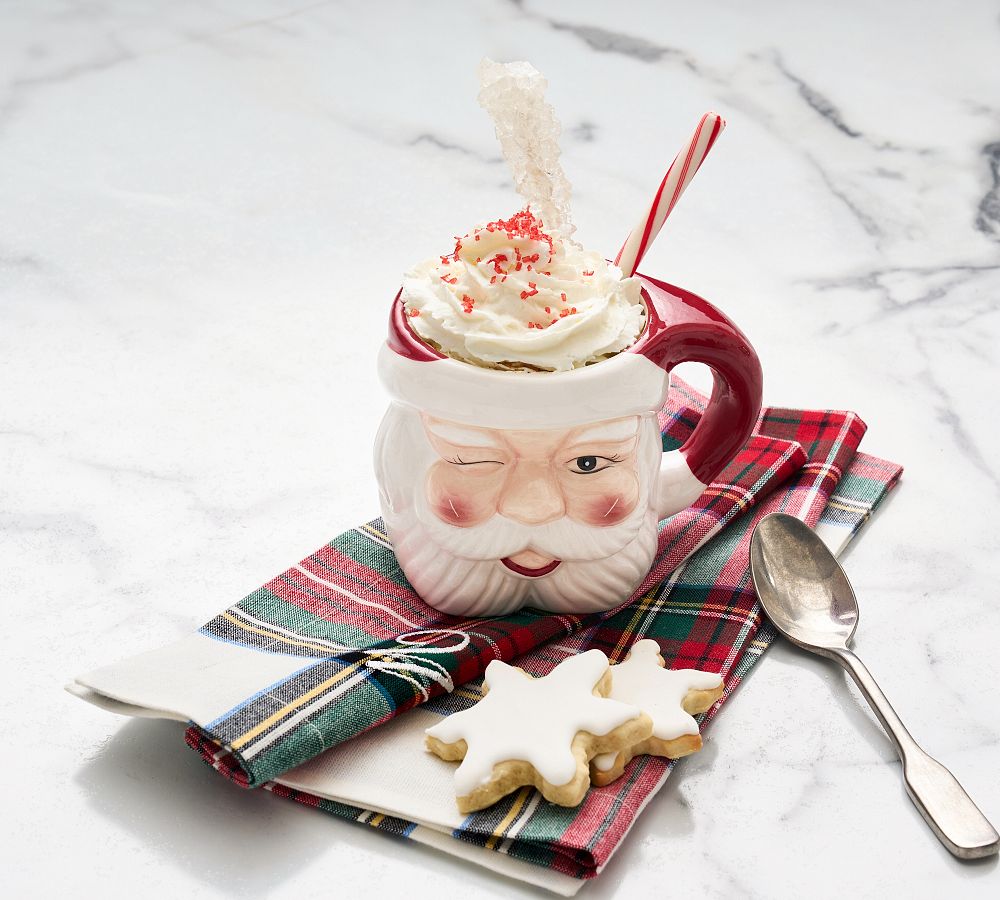 Santa Claus Shaped Handcrafted Ceramic Mugs