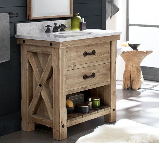 Benchwright Bathroom Vanities | Rustic Bathroom Vanities | Pottery Barn