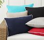 Sunbrella&#0174; Contrast Piped Solid Outdoor Pillow