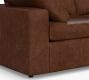 Dream Wide Arm Leather Modular L-Shaped Sectional (130&quot;)