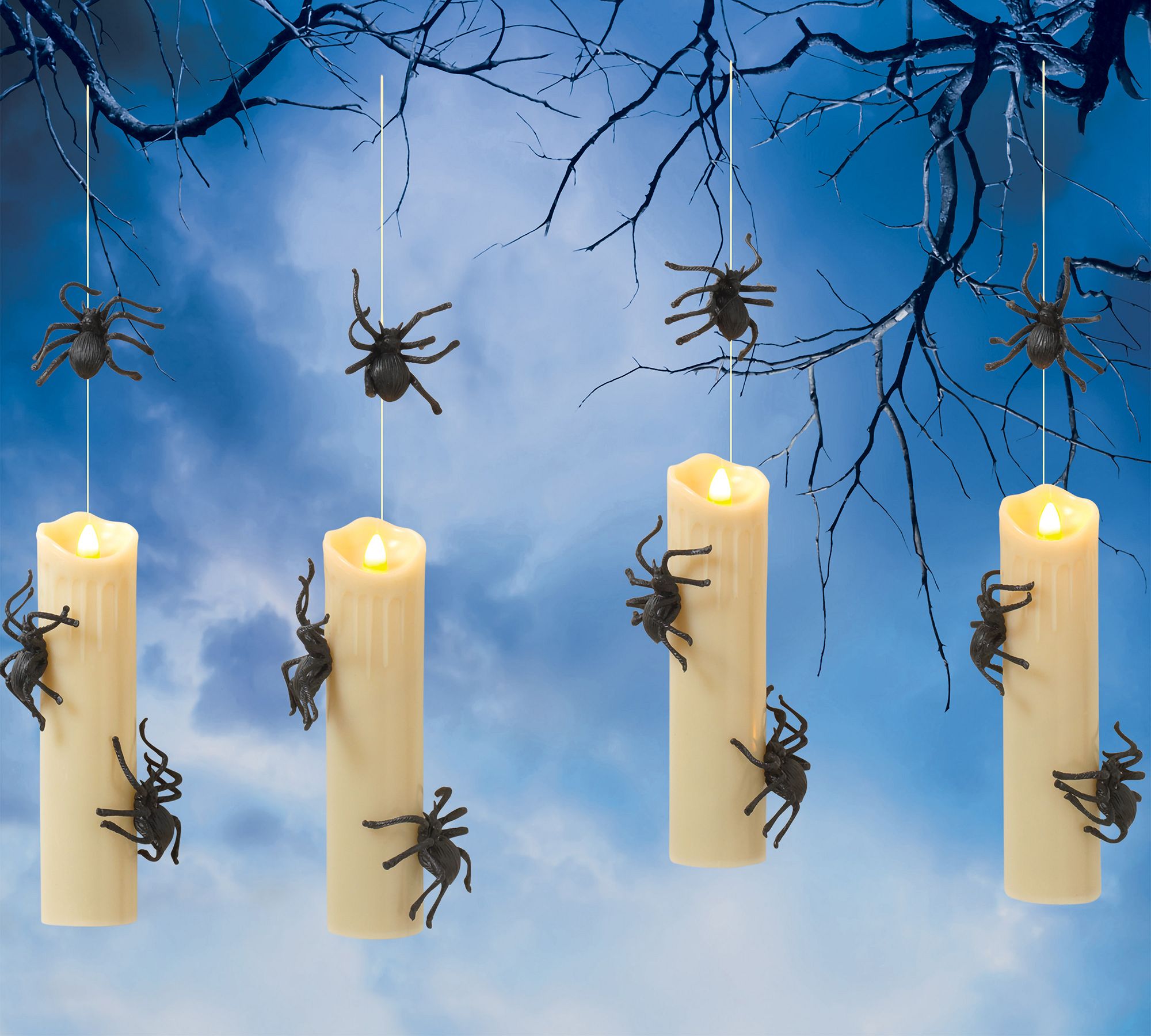 Hanging Spider LED String Lights - Set Of 4