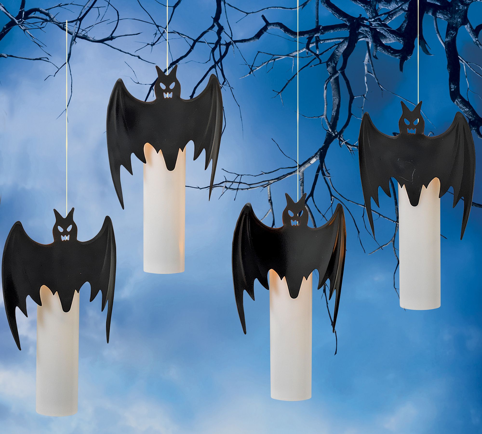 Hanging Bats LED String Lights - Set Of 4