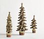 Handcrafted Gold Glitter Decorative Trees