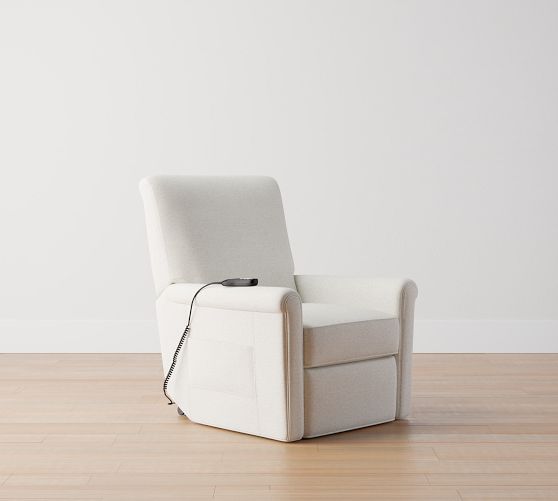 Irving Roll Arm Power Lift Recliner Pottery Barn