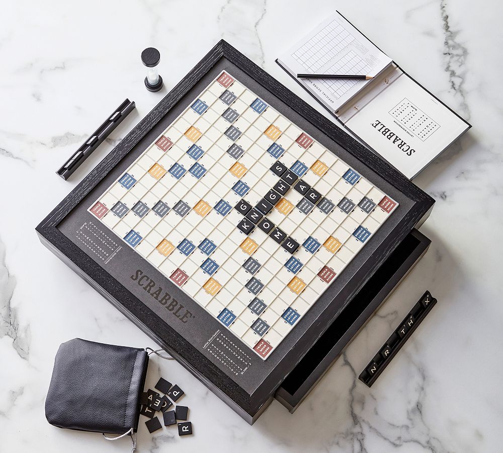 Wooden Scrabble Board Game - Luxury Edition | Pottery Barn