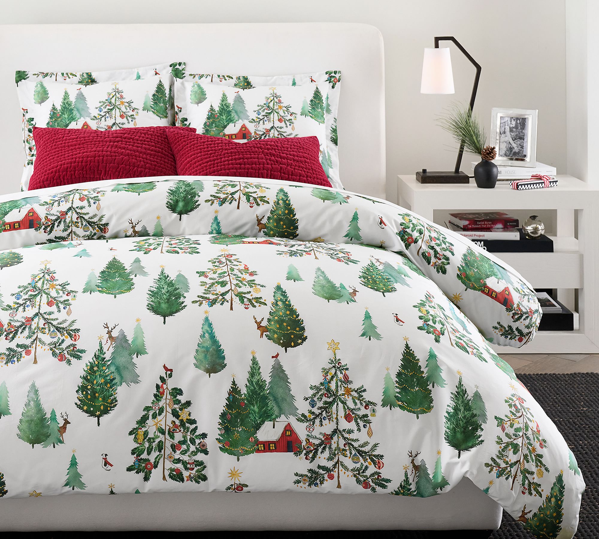Christmas the Country Percale Duvet Cover