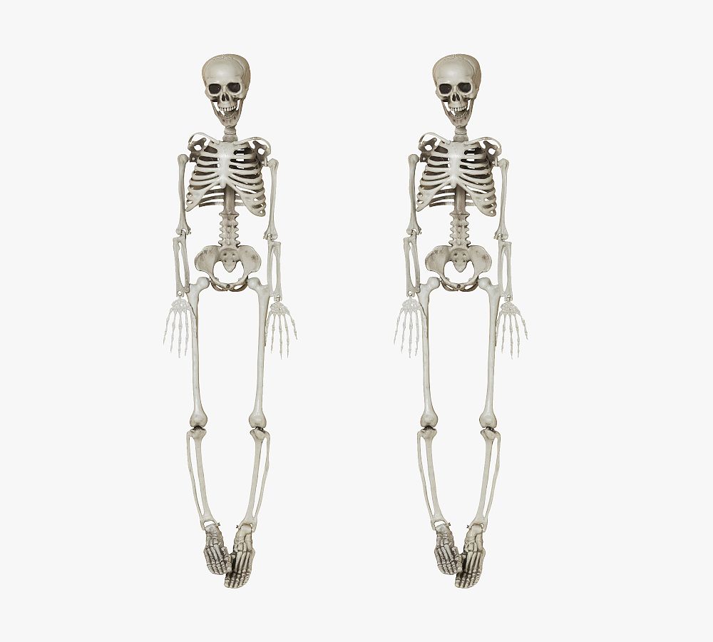 Hanging Plastic Skeletons - Set Of 2