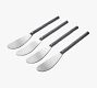 Hammered Metal Handcrafted Stainless Steel Cheese Spreaders - Set of 4