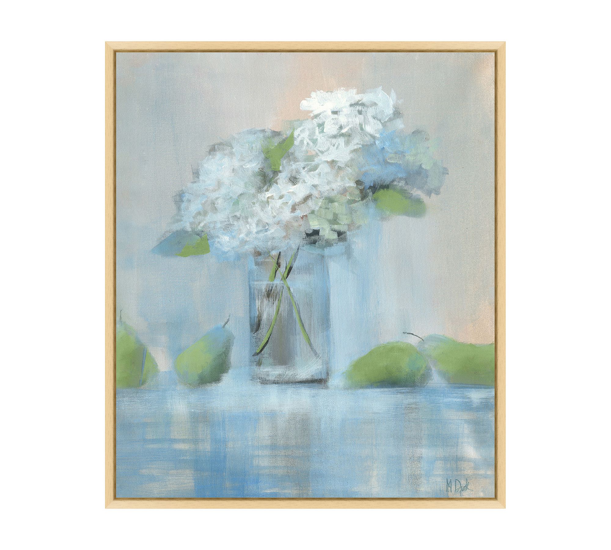 Flowers And Pears Framed Print