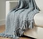 Textured Basketweave Knit Throw | Pottery Barn