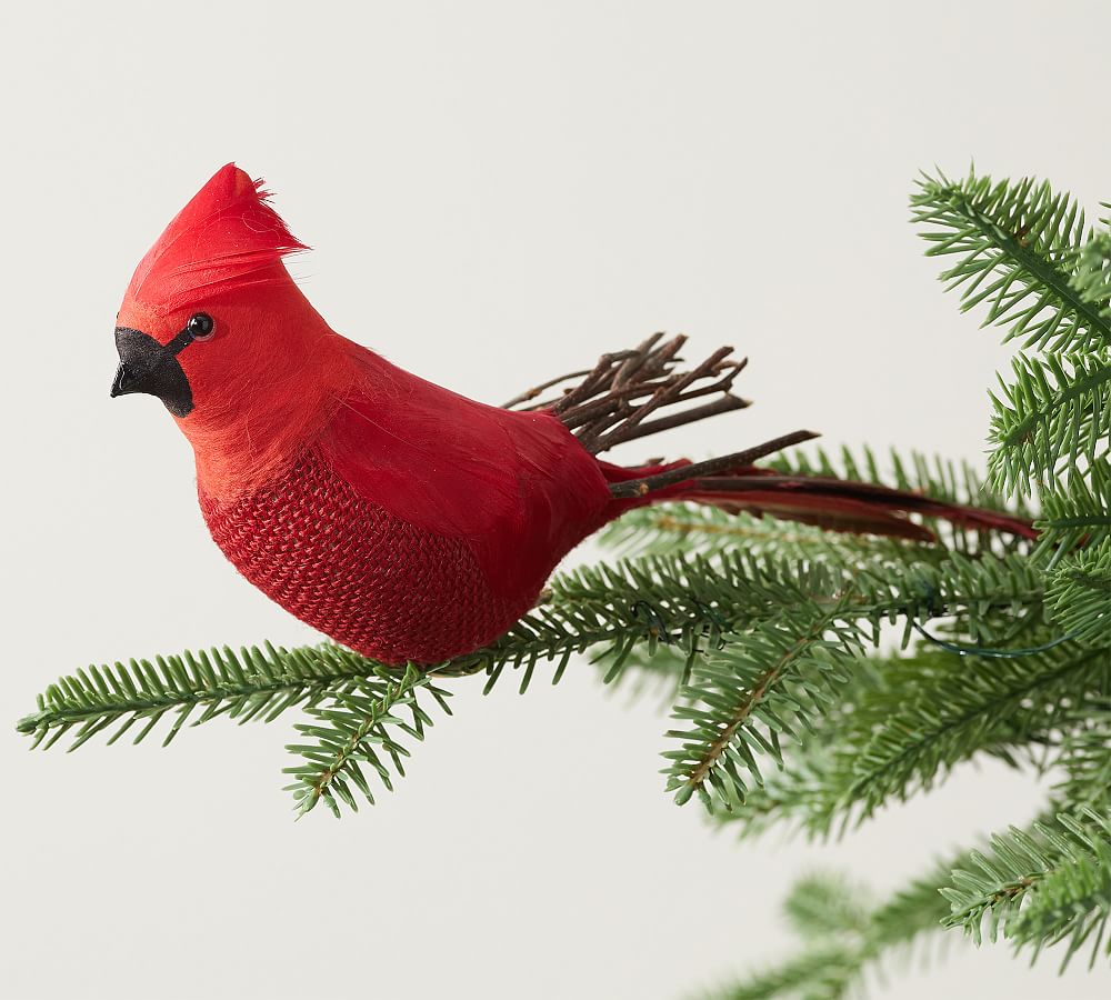 Red Cardinal Tree Clip Ornament - Set of 5