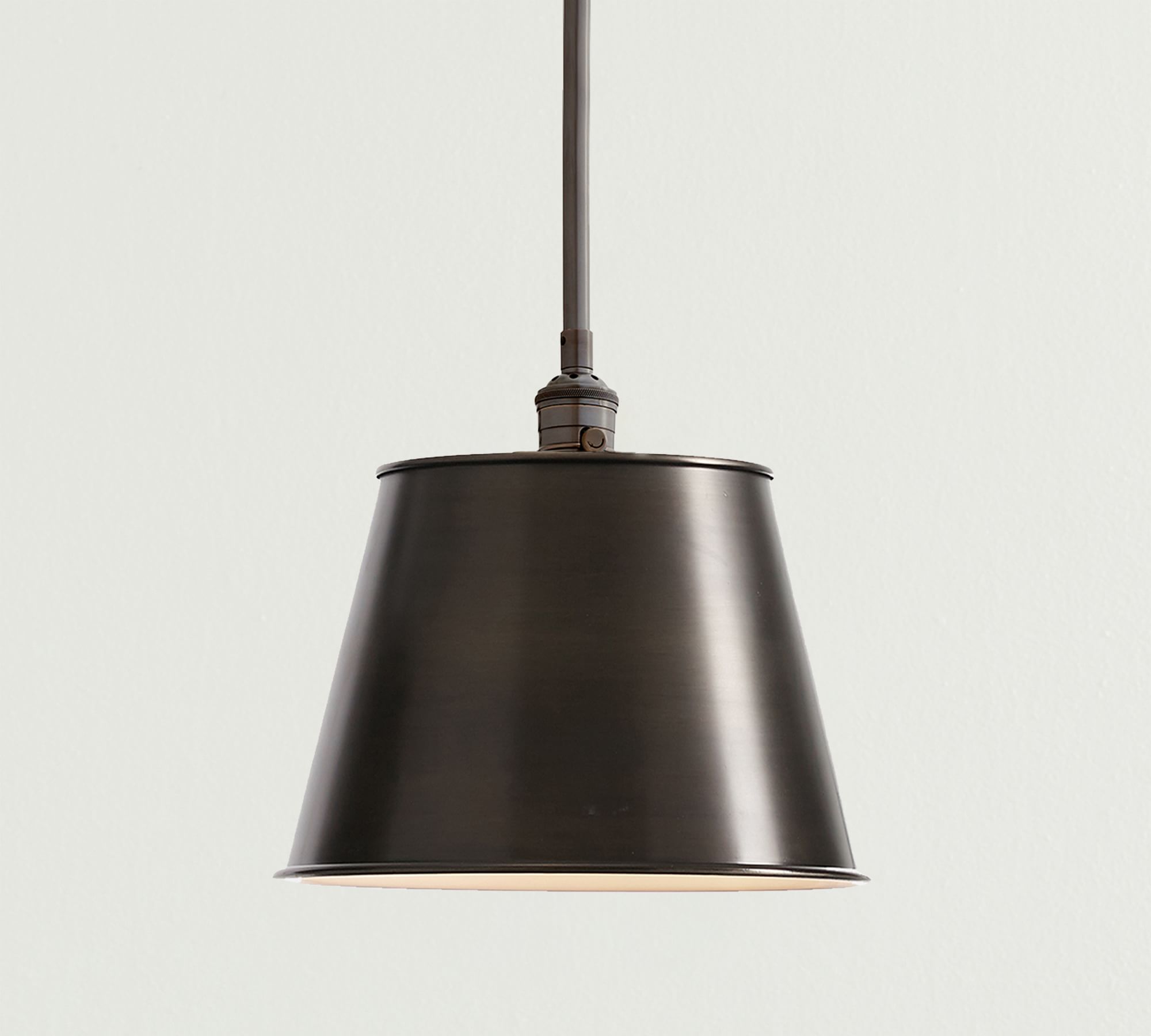 Tapered Metal Shade Pole Pendant