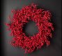 Faux Red Berry Wreath &amp; Garland