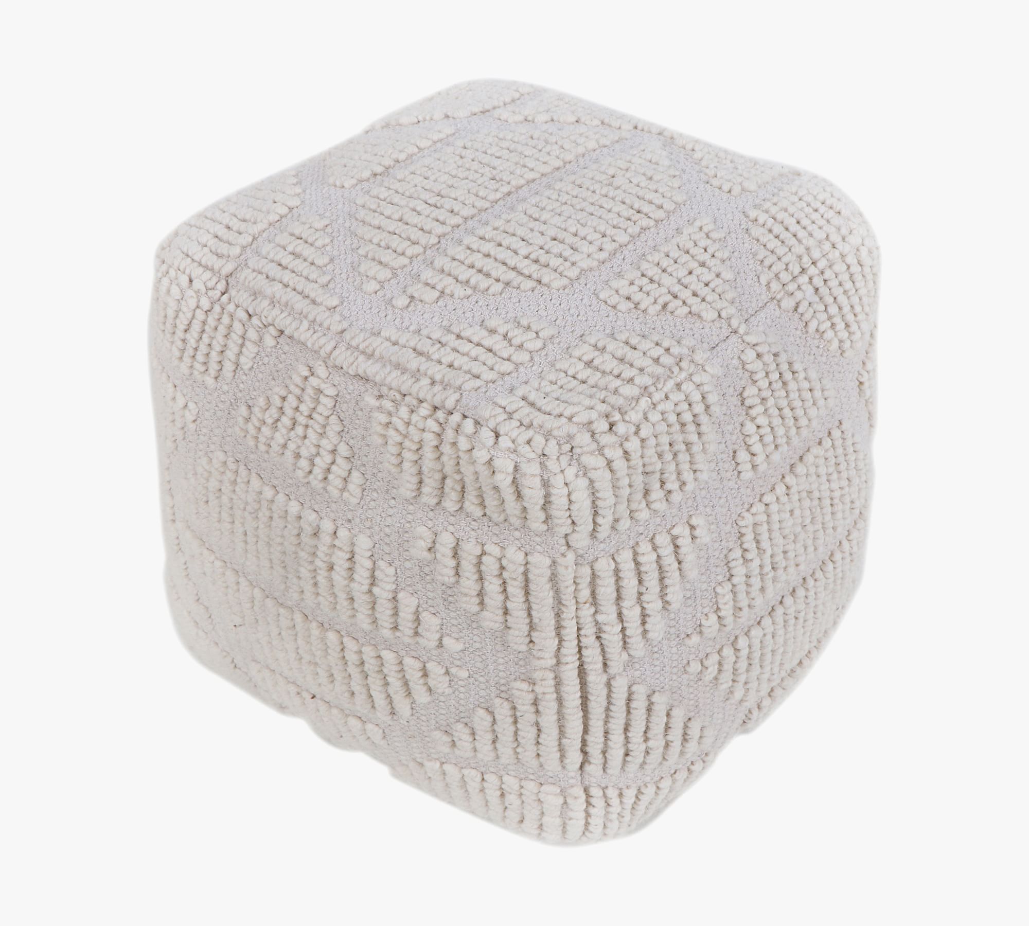 Griff Handwoven Wool Pouf
