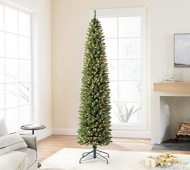 Pre-Lit Empire Pencil Artificial Christmas Tree | Pottery Barn