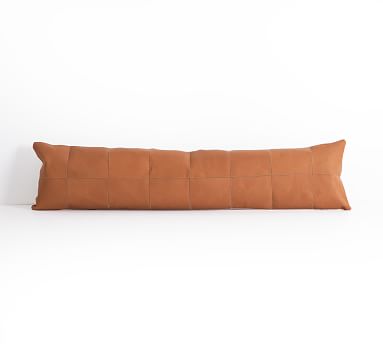 Lumbar leather hot sale pillow