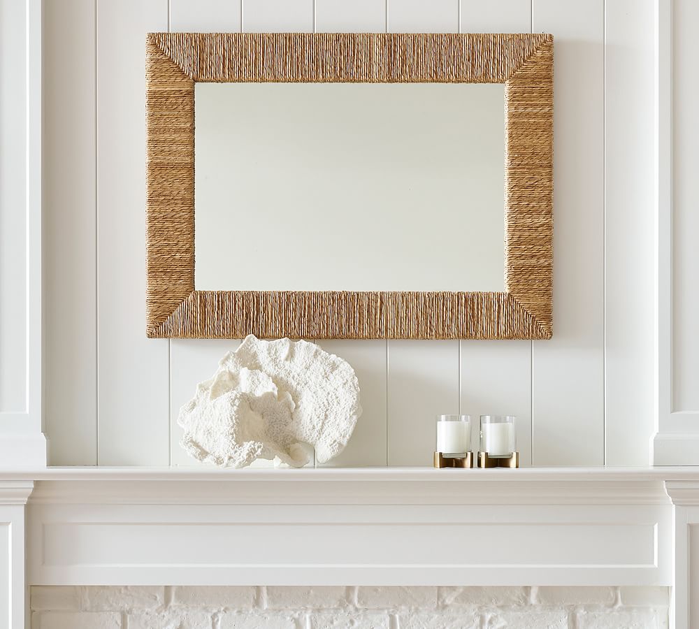 Malibu Handwoven Seagrass Rectangle Mirror - 40&quot;W x 30&quot;H