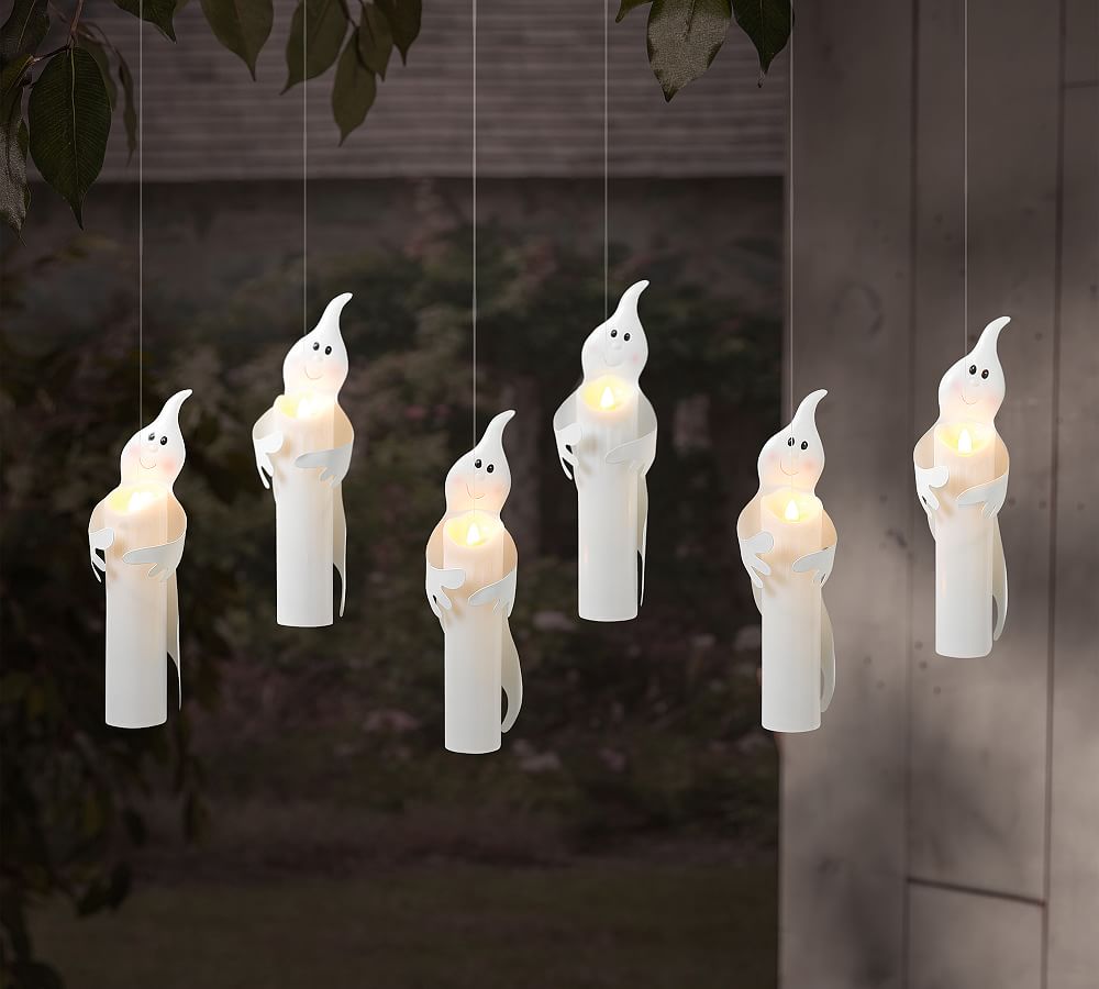 Hanging Ghosts LED String Lights - Set of 6