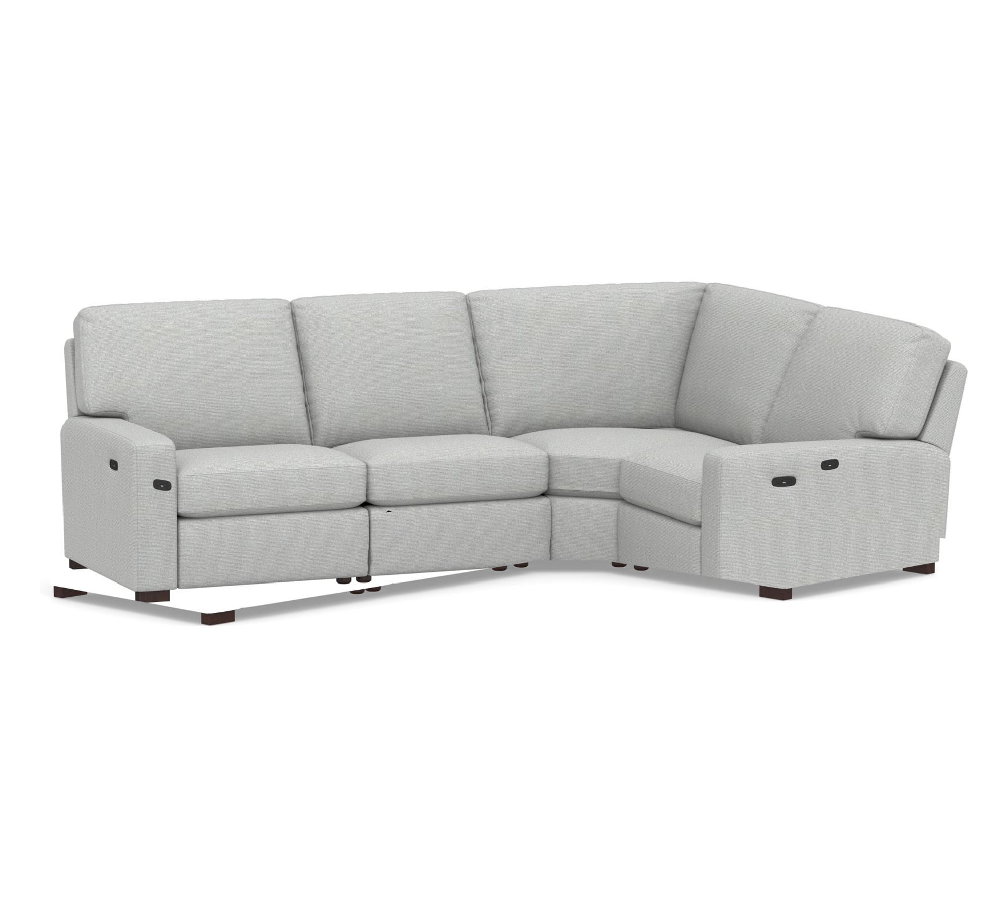 Turner Square Arm Reversible Power Reclining Sectional - Storage Available (115"–128")