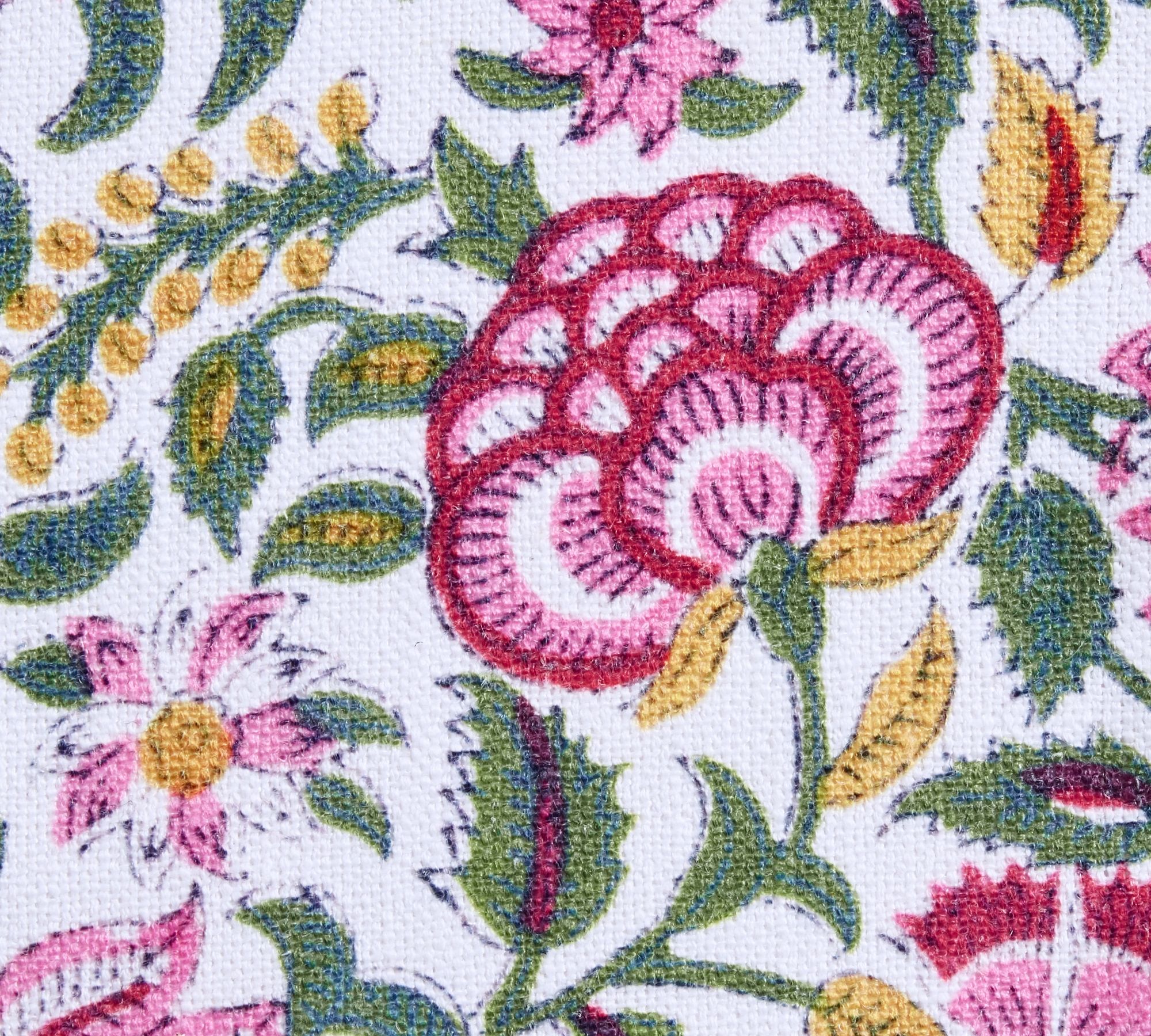 Fabric by the Yard - Floral Block Print