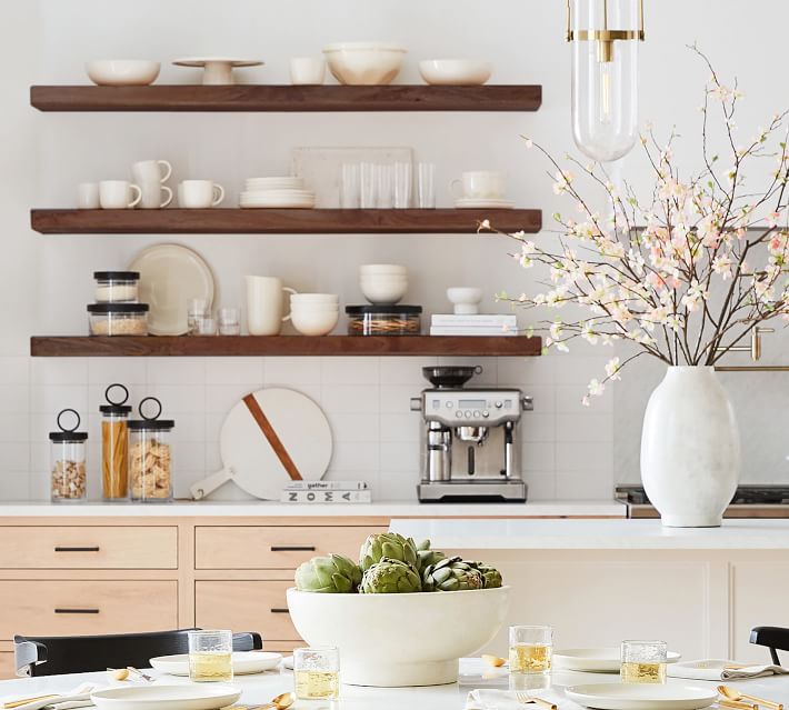 Brighton Floating Wood Shelves Pottery Barn