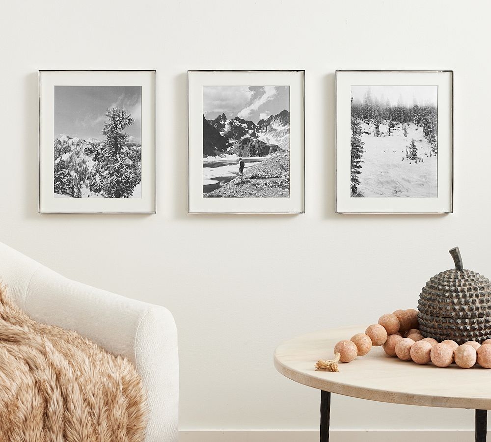 Silver Stowe Modern Metal Frames, 14x17 (Set of 3)
